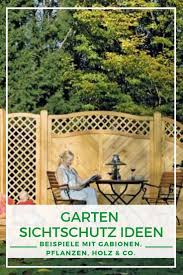 Garten Sichtschutz Ideen Gabionen Pflanzen Holz Co Gartengestaltung Gabionen Sichtschutz Ideen