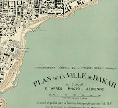 Old Map Of Dakar Senegal 1925 Vintage Map Old Map Vintage Map Senegal