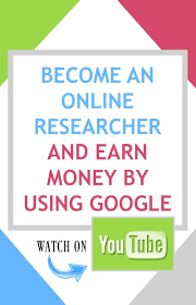 How to earn money blogging. Become An Online Researcher And Earn Money By Using Google Watch On Youtube Youtube Com C Dhbwfans Earn Money Work From Home Jobs Earn Money From Home