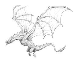 You can print out the base construction lines and start drawing on tracing paper or you can draw the grid layout yourself using the following 1) draw a rectangle that will define the conditional proportions and boundaries of the chosen drawing. Realistic Easy Dragon Drawing
