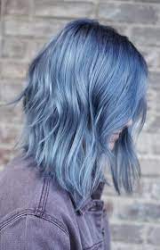 Smokey Ash Blue Hair Color Hair Styles Short Blue Hair Ash Blue Hair
