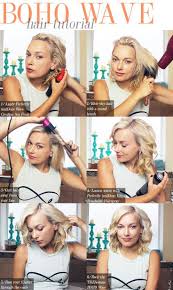 Simple Boho Wave Hairstyle With Tresemme Perfectly Un Done Collection Citizens Of Beauty Hair Waves Damp Hair Styles How To Curl Short Hair