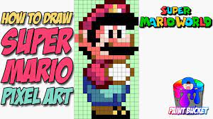 How To Draw Super Mario From Super Mario World 16 Bit Mario Pixel Art Drawing Tutorial Youtube A great place to find pixel art template grids, minecraft building ideas lists and much more for pc, xbox 360. how to draw super mario from super mario world 16 bit mario pixel art drawing tutorial