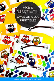 With the worksheets on the pages below, children will this page has alphabet handwriting practice worksheets, classroom letter charts, abc books, alphabet fluency. Letter Match Cards Owls On A Log Printables Classroom Freebies