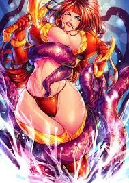 Red monika by sh3lly on deviantart. Ulkhror On Twitter Super Sexy Battlechasers Red Monika 2dart By Xdtopsu01 2016 Battle Chasers Joemadx Https T Co Lj5rgrd343