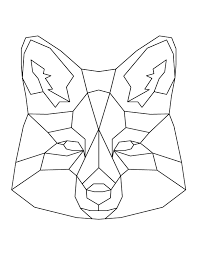 Keep your kids busy doing something fun and creative by printing out free coloring pages. Printable Geometric Fox Head Coloring Page