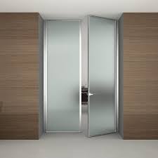 Furniture Frosted Glass Interior Double Doors For Modern Bathroom Design With Wood Laminate Frosted Glass Interior Doors Door Glass Design Glass Office Doors
