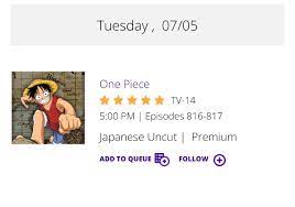 One Piece Season 13, Voyage 3 (Episodes 807-815) English Dubs Available  Funimation tomorrow : r/OnePiece