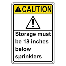 Three feet, two inches can be written as 3′ 2″. Weatherproof Plastic Vertical Ansi Caution Storage Must Be 18 Inches Below Sprinklers Sign With English Text And Symbol Signage Displayware Signage Rapidinfrastruktur Com