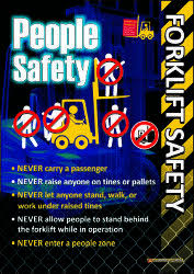 Forklift Safety Poster People Safety Safety Posters Workplace Safety Forklift Safety