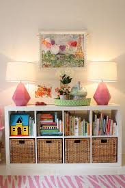 Pretty Way To Organize And Dress Up Basic Cube Shelving From Target Or Ikea For A Child S Room With Images Girl Room Girls Bedroom Toddler Bedrooms