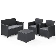 This stunning set boasts a stylish rattan design, but. Keter Rio Patio Set Graphite Keter Sa
