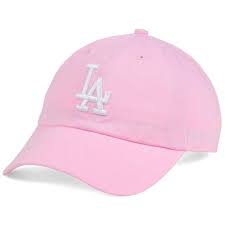 47 Brand Women S Los Angeles Dodgers Pink White Clean Up Cap 28 Liked On Polyvore Featuring Accessor Pink Baseball Cap La Baseball Cap White Baseball Cap