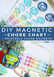 Magnetic Chore Chart For Kids Printables Somewhat Simple