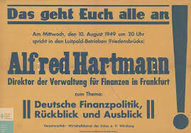 Juni 1948 tritt in den zonen der dre westalliierten, der sogenannten trizone, eine längst überfällige währungsreform in kraft. Erste Versammlung Des Wirtschaftsbeirats Der Union E V Am 14 Juni 1948