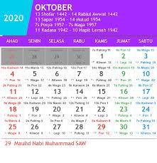Hrvatski kalendar za godinu 2019 >>. Kalender Oktober 2019 Tanggal Merah
