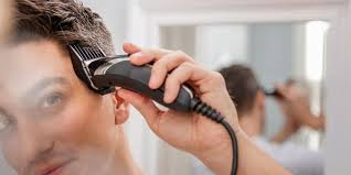 Starting at the top and back of your head, work side to side in 1 rows, holding a section of hair between your fingers and point cutting. How To Cut Your Own Hair For Men 2021 Step By Step Guide