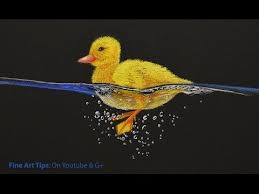 Black And Yellow Cartoon Duck 