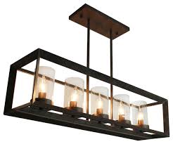 Rustic Kitchen Island Rectangular Pendant Chandelier Transitional Kitchen Island Lighting By Light Up My Home