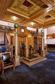 Beautiful Gallery Stairs Ceiling Work Detroit Masonic Temple Masonic Freemasonry