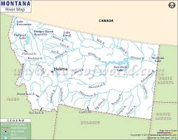 Montana River Map Canada Lakes Montana Lake Clark