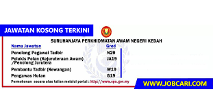 Jawatan kosong 2019 terkini ok? Jawatan Kosong Di Suruhanjaya Perkhidmatan Awam Negeri Kedah 2018 Pelbagai Jawatan Jobcari Com Jawatan Kosong Terkini