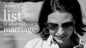… she sitting at the third desk today? Jenny S List And My Commentary Of What Makes A Marriage Work Kevin A Thompson