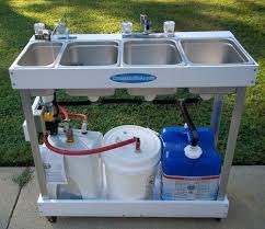 Sink Mobile Concession 3 Compartment Hot Water Large Basin Hand Washing Station Food Truck Interior Food Truck Food Truck Design