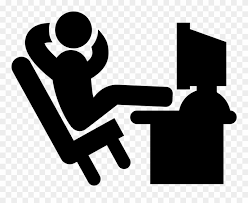 Office Worker Outline Free People Icons Svg Psd Png Man At Computer Icon Clipart 4894558 Pinclipart