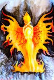 Phoenix Girl On Fire Tattoo Design By Luxakari On Deviantart Fire Tattoo Fire Art Phoenix Tattoo