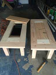 It's made entirely out of 2x4's, making it a great building project for a beginner. Great Patio Coffee Tables With Coolers Outdoor Coffee Tables Diy Patio Diy Patio Coffee Table