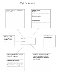 Făceam şi înhămam la el. Lumea Lui Scolarel FiÈÄ De LecturÄ Pentru Poezie Model