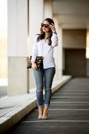 White Shirt Blue Jeans White Shirt And Blue Jeans White Shirt Outfits Womens Fashion Jeans