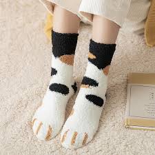 #kittyclaws #fuzzysocks #catclaws the kitty claws fuzzy socks are one of the most adorable fuzzy sock ideas i've seen. Cat Paw Socks Paws Socks Cat Socks Fluffy Socks