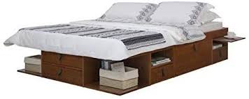 If that is the case, you are probably on the lookout for a bed that will help you. Amazon Com Memomad Bali Storage Platform Bed Queen Size Off White Kitchen Dining Bed Frame With Drawers Bed With Drawers Platform Bed With Drawers