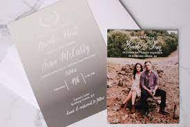Mix And Match Photo Save The Dates And Wedding Invitations Create A Laid Back But Intentional Wedding Invitation Sets Wedding Planning Memorable Wedding Ideas