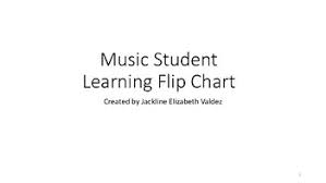 music student learning flip chart