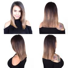 Medium long hair offers men a wide variety of styling options. Blunt Lob With Front Layers And Brunette Ombre The Latest Hairstyles For Men And Women 2020 Hairstyleology