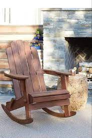 Chandler Dark Natural Adirondack Rocking Chair 1w180 Lamps Plus Adirondack Rocking Chair Rocking Chair Outdoor Rocking Chairs