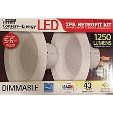 It produces a similar light output (1250 lumens. Upc 017801471434 Feit Electric Led 2 Pack Retrofit Kit Replaces 5 6 Inch Soft White 2700k 125 Upcitemdb Com