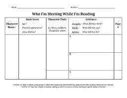 Character Chart By Erika Hanusch Teachers Pay Teachers