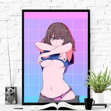 Vaporwave Wall Art Anime Girl Poster Pop Art Artwork Nude - Etsy