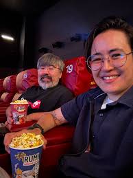 Finally, part 3: we hosted a movie night complete with a popcorn machine  and popcorn cups (to be kept as a souvenir). Sum Ting Different supplied  that as well as the projector