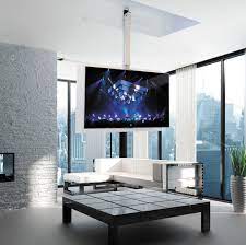 You can save space in a small room with open shelves. Contemporary Tv Ceiling Mount Flip 900r Maior Swivel Motorized Remote Controlled