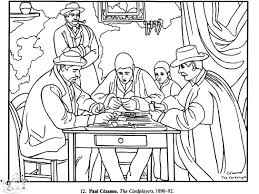 Paul Cezanne Card Players Paul Cezanne Card Players Image With Paul Cezanne Impressionism Modern Ar Coloring Pages Coloring Books Fashion Coloring Book