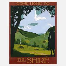 Shire Lord Of The Rings Lotr Wall Decal Travel Posters Canvas Print Wall The Hobbit