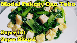Buat pemula, resep ini anti gagal! Pakcoy Dimasak Apa Tumis Pakcoy Campur Tahu Putih Saus Tiram Youtube