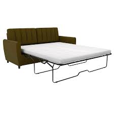 Amazon Com Novogratz Brittany Sofa Futon Navy Linen Kitchen Dining Sofa Bed Furniture Queen Memory Foam Mattress Futon Sofa