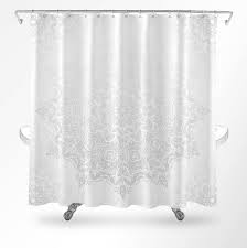 Black And Silver Shower Curtain Set Mandala Shower Curtain Shower Curtain Boho White Shower Curtain Modern Shower Curtain Shower Curtain Grey Modern Bathroom Decor Modern Shower Curtains Modern Bathroom Decor Mandala Shower Curtain