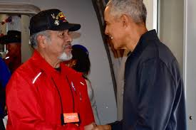 Former President Obama greets Badger Honor Flight veterans in Washington D.C.